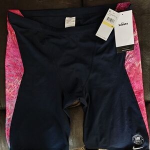 Nike Women's Swim Shorts in Black and Pink